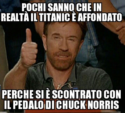 il pedalo di Chuck Norris - meme