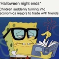 Halloween night ends