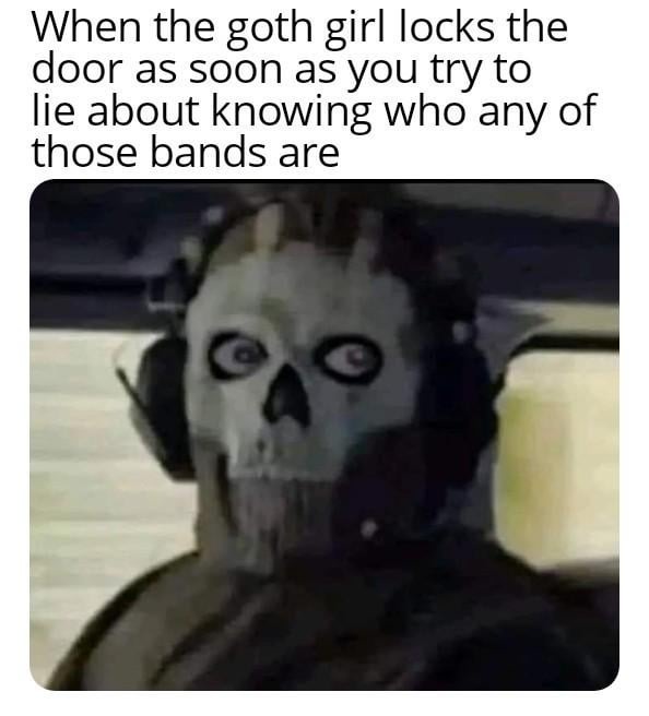 Funny goth girl date meme