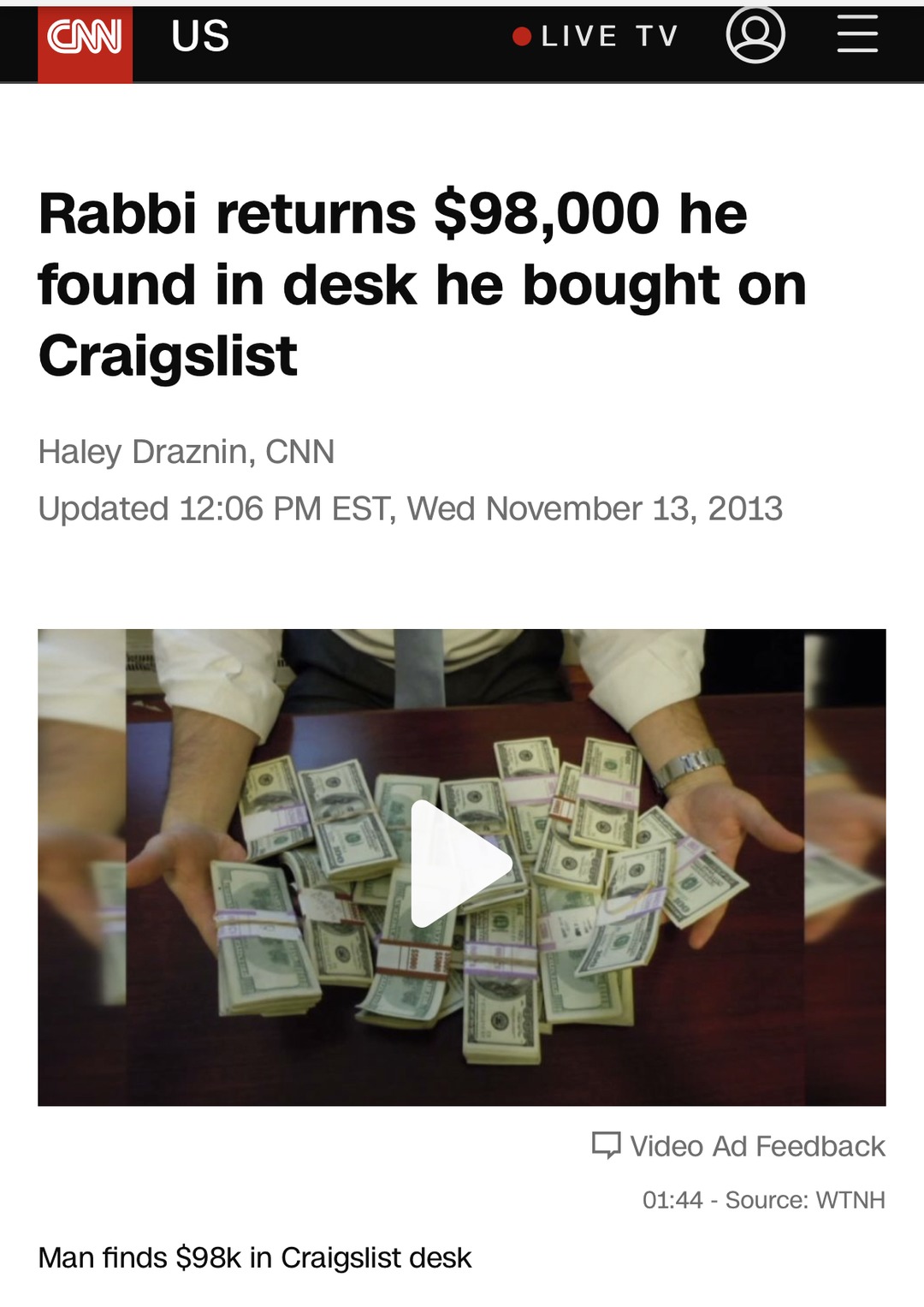 Classic Jew steal…*checks notes* returning tons of money to old lady - meme