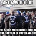 ANTIFA WILL FIGHT THE FREE SOULS MOTORCYCLE CLUB MC FOR THE CONTROL OF PORTLAND, OREGON