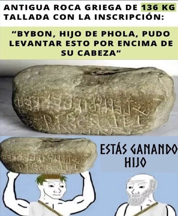 Bybon hijo de Phola levantó esto y tú te quejas por sacar la basura - meme