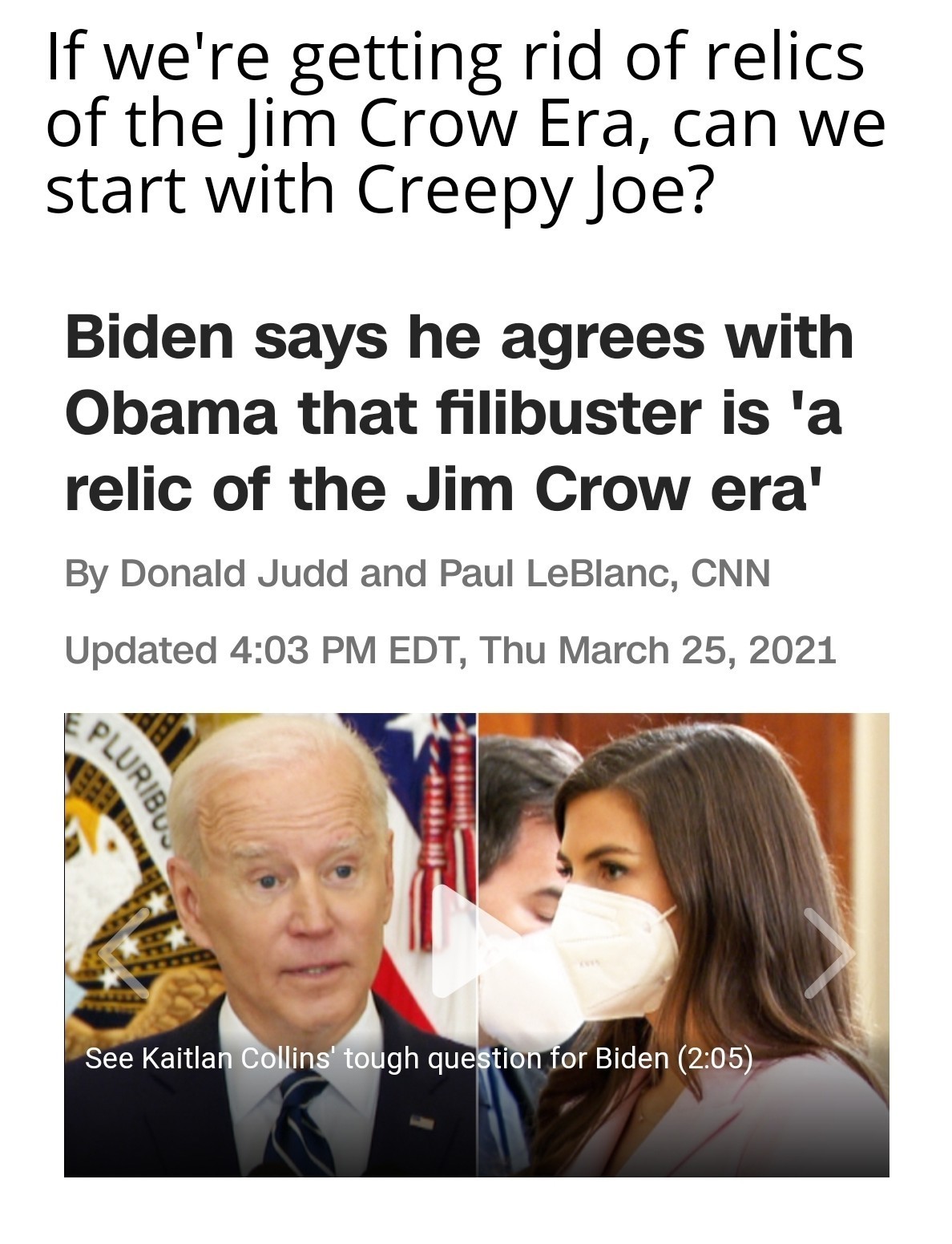 Creepy Joe needs to go into a home! - meme