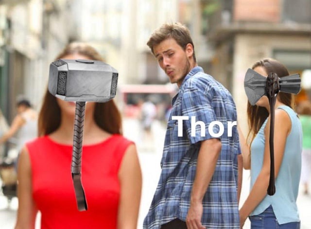 thor wants mjolnir again - meme