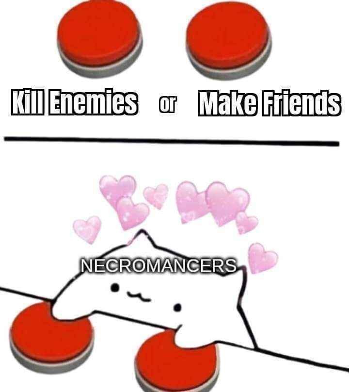 Can't spell necromancer without romance - meme