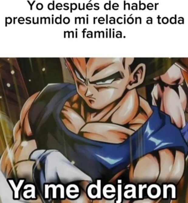 Presumí mi relación a mi familia... ya me dejaron - meme