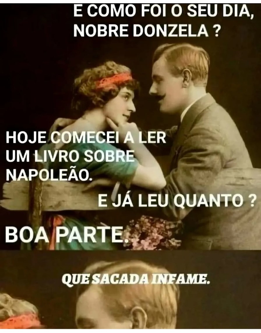 Sábia nas palavras, donzela - meme