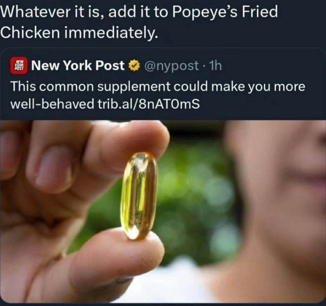 Whatever this is, Popeye’s needs to fry it now - meme