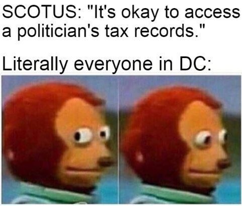 Tax records go brrr - meme