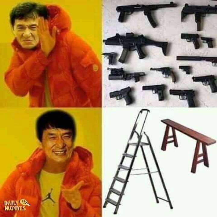 Jackie Chan be like - meme