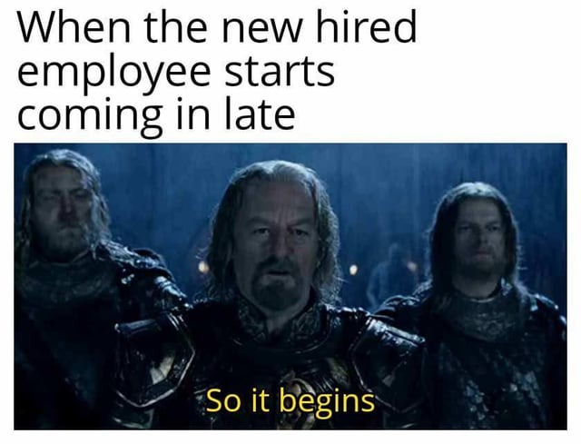 New hired employee meme
