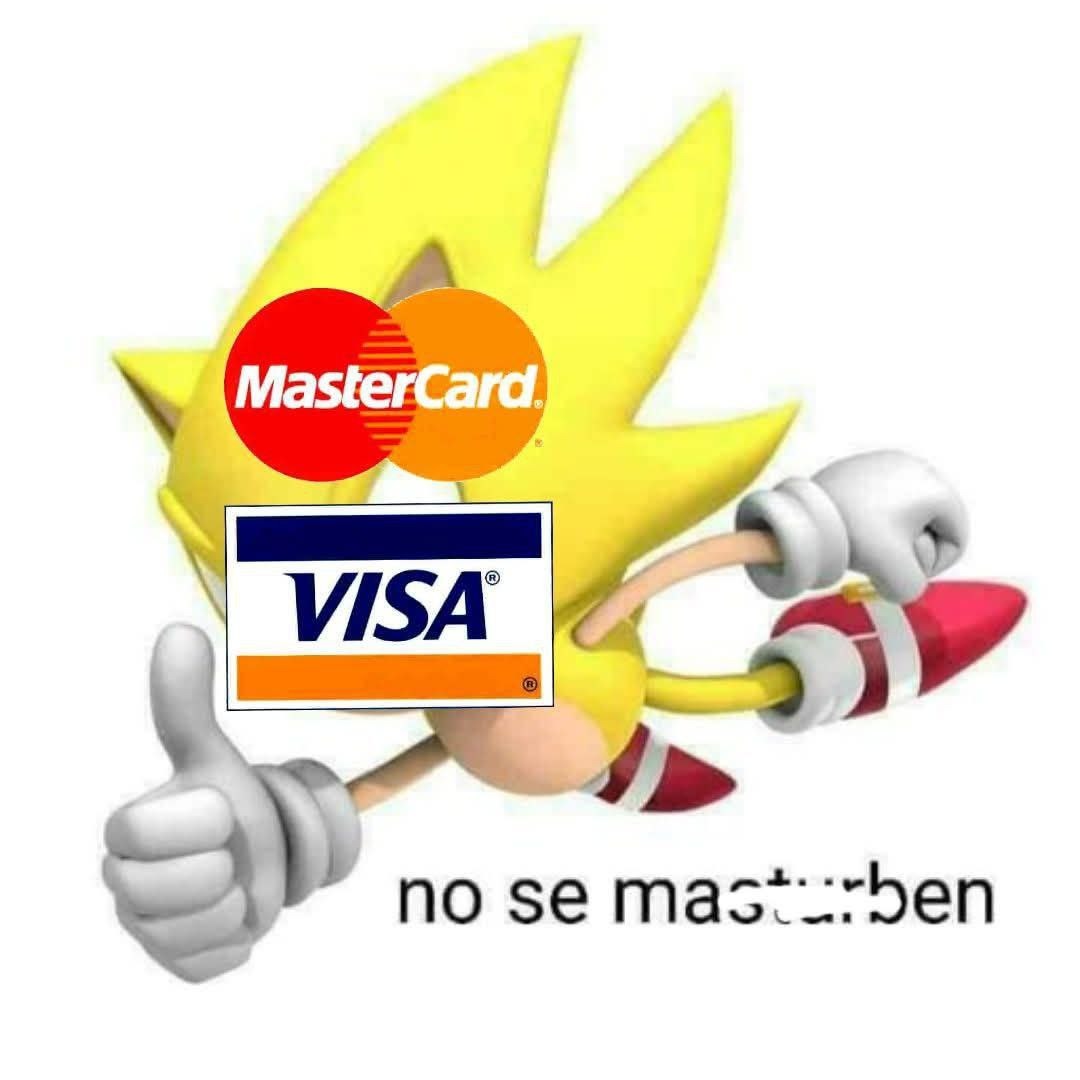 Mastercard, VISA y mi cuenta llorando en binario - meme