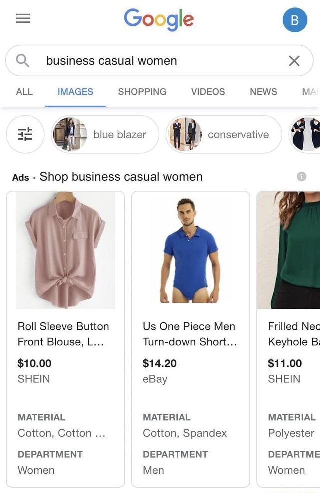 ah yes, womens clothing - meme