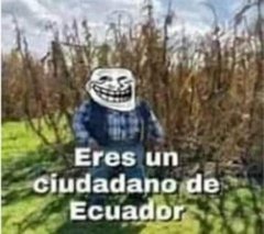 Eres un ciudadano de ecuador - meme