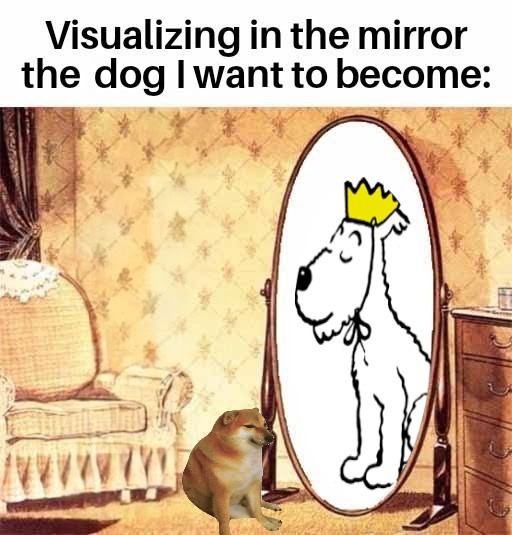 Snowy is a chad (milou) - meme