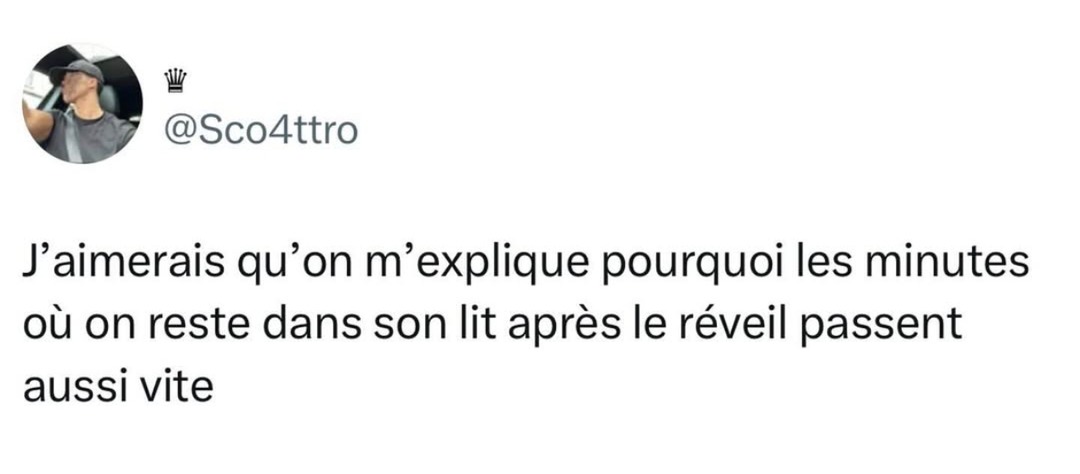 Pourquoi les minutes après le réveil passent à la vitesse de la lumière? - meme