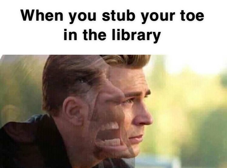 This is why I'm not allowed at the local library anymore. - meme