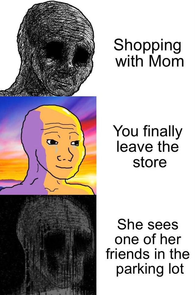 Shopping with mom - meme