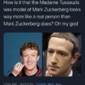 Mark Zuckerberg wax model