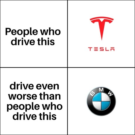 BMW or Tesla - meme