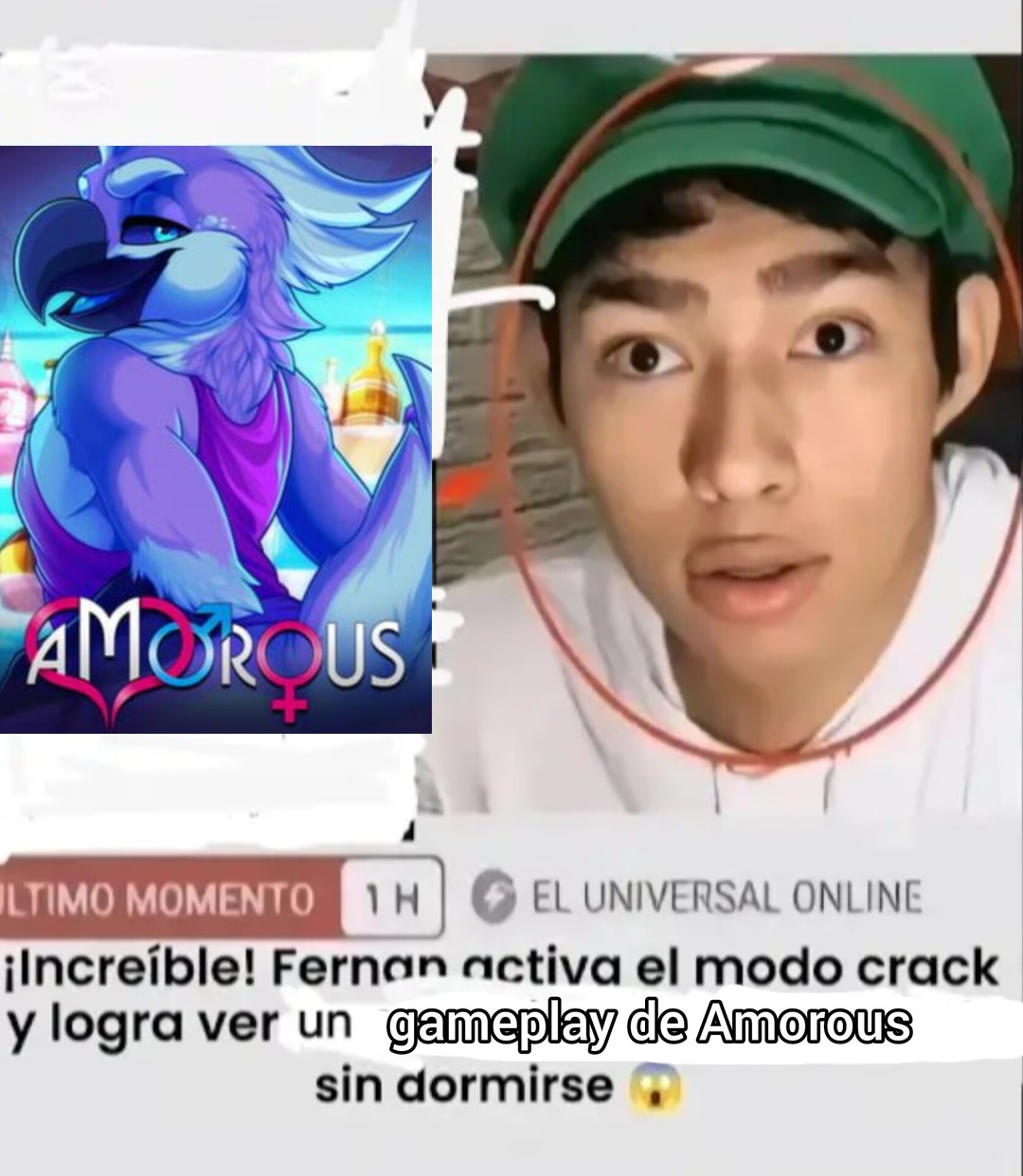 Fernando flo activa el modo crack y juega Amorous sin dormir - meme