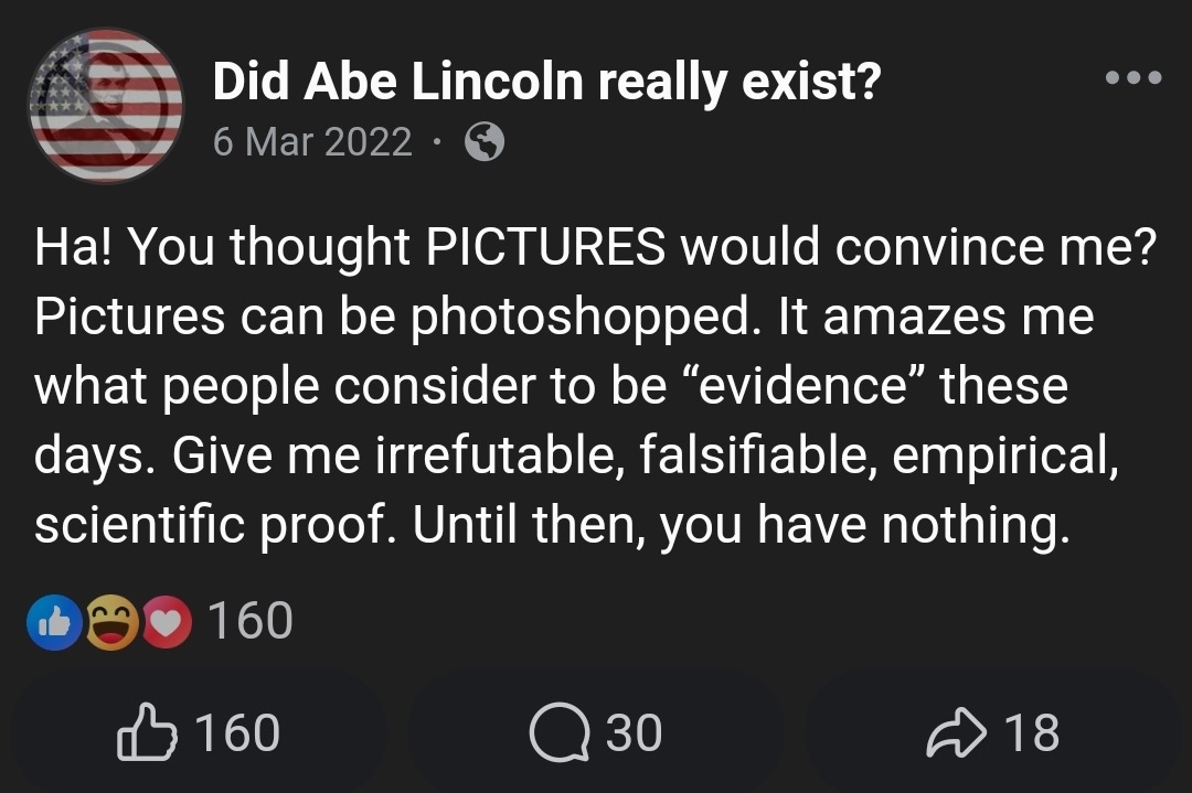 Prove Lincoln real in the comments please - meme