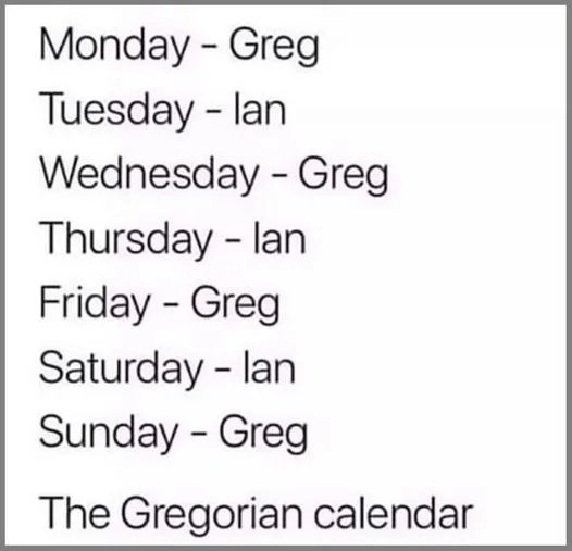 Greg or Ian - meme