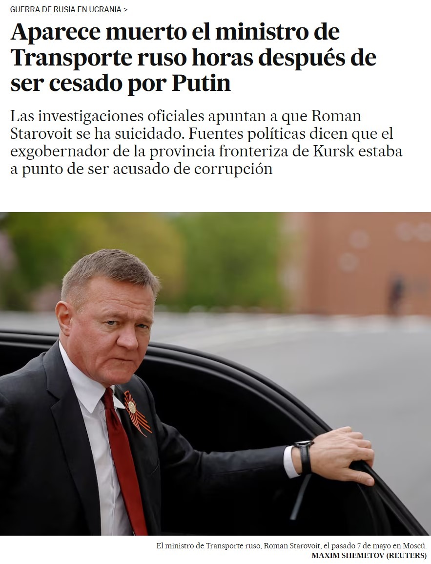 Muere ministro ruso justo después de que lo echara Putin - meme