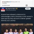 Arsenal lack of diversity in their women's team... lol