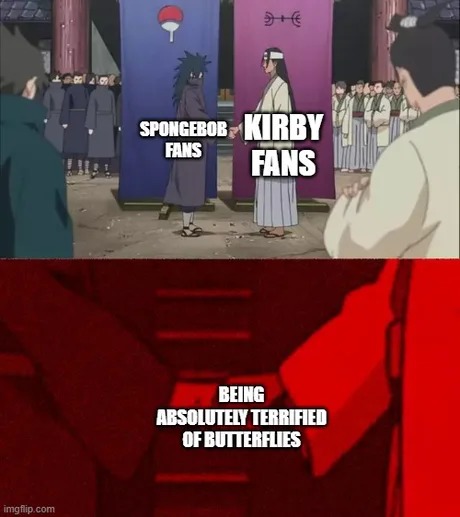 Spongebob and Kirby fans - meme