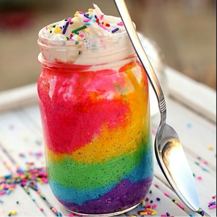 Rainbow cake jar - meme
