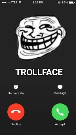 Llamando a Trollface - meme