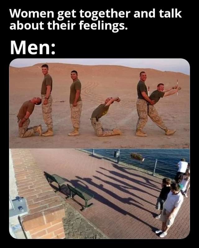 Men are simple beings - meme