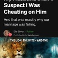 My husband didn't suspect I was cheating on him