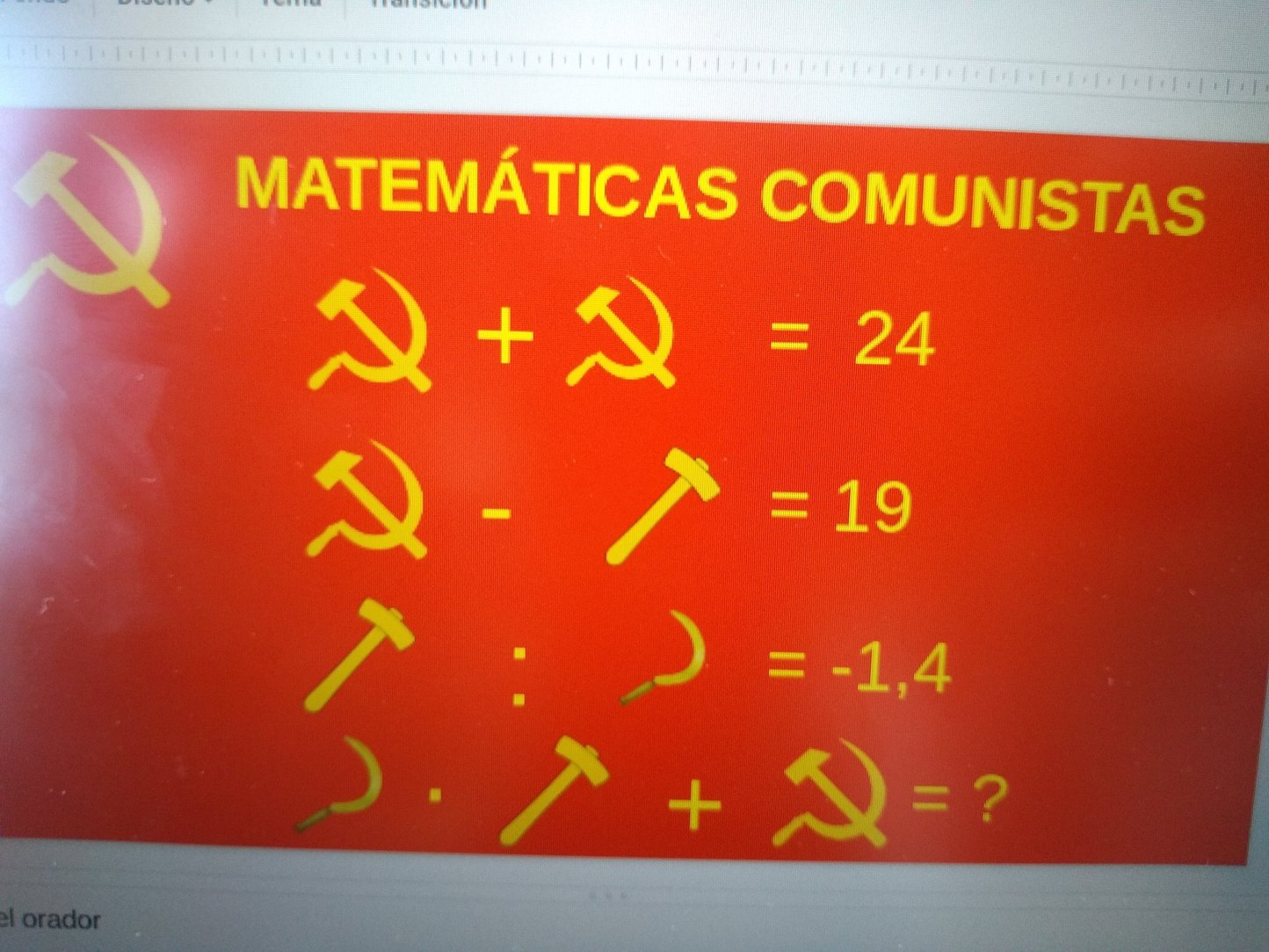 Calculadora comunista - meme
