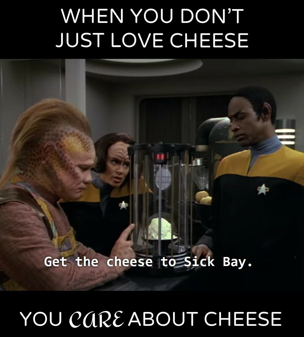 cheese on a starship - meme