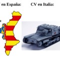 Contexto: En España es Comunidad Valenciana y en Italia es Carro Veloce, un blindado ligero de la 2ª guerra mundial (el de la imagen es exactamente el CV.35)