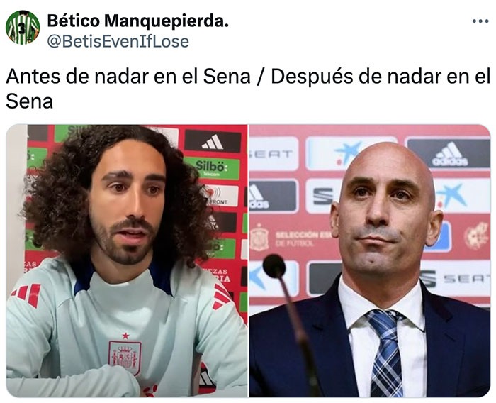 Antes y despues de nadar en el sena - meme