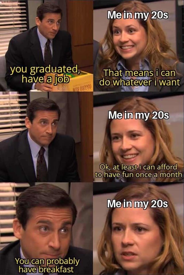 job after graduating - meme