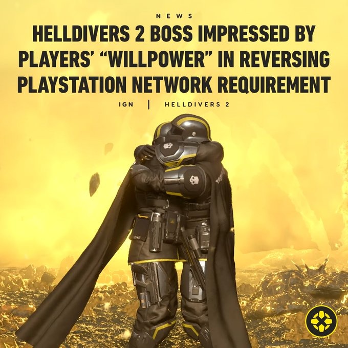 Helldivers 2 boss is satisfied - meme