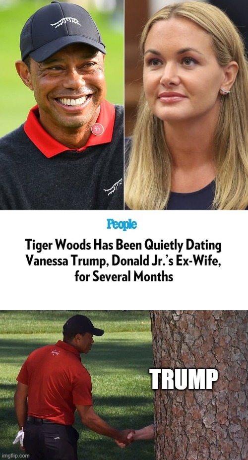 Vanessa Trump and Tiger Woods dating meme news