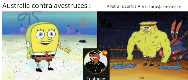 La guerra de los emus y la batalla de Tobruk - meme