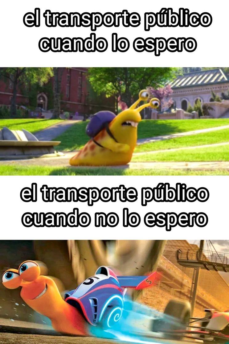 El transporte público - meme