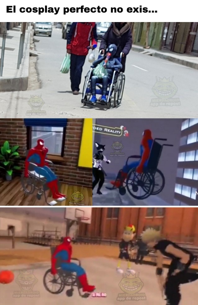 Hombre araña discapacitado - meme