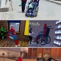 Hombre araña discapacitado