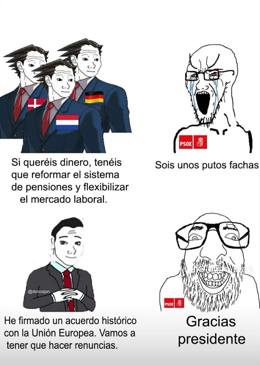 La lógica de los votantes del PSOE. - meme