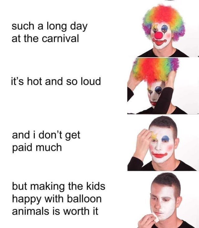 Cool real clown meme
