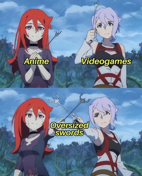 Videogames and animne - meme