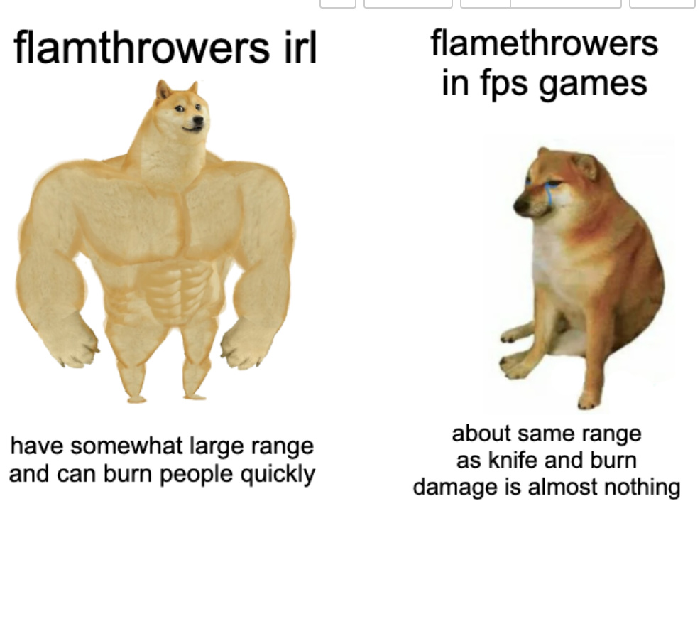 flamethrowers be like - meme