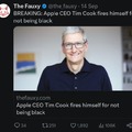 Now he will sue himself(Apple CEO) for being racist and get settlement from Apple.
